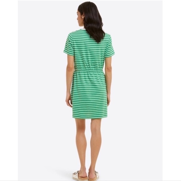 Draper James Tie Waist T-Shirt Dress in Light Pink Mariner Stripe Size Medium - Picture 12 of 16